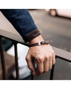 Men's Leather and Sterling Silver Bracelets by Stephen David Leonard