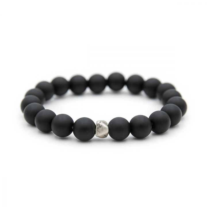 Onyx Beaded Bracelet By Stephen David Leonard