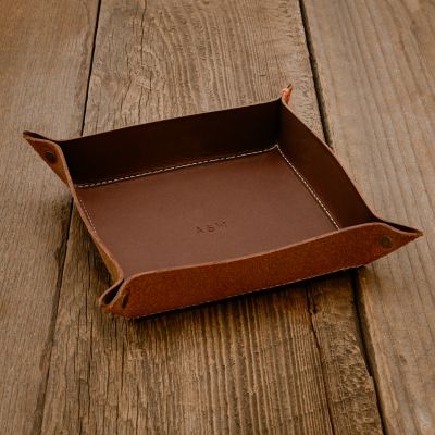 Faithful Leather Desk Valet [Brown]
