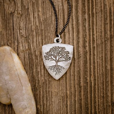 Family Tree Shield Necklace [Sterling Silver]