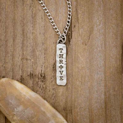 Thrive Tablet Necklace [Pewter]