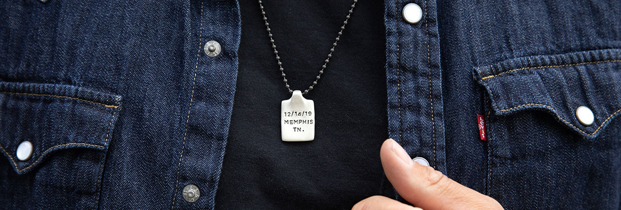 Men's Sterling Silver Double Dog Tag Necklace By Hurleyburley man |  notonthehighstreet.com